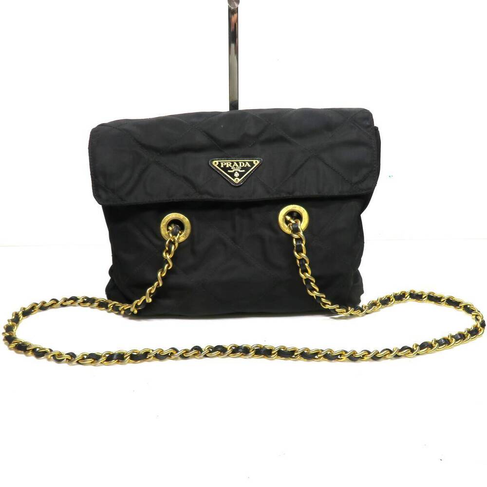 Prada Chain Shoulder Bag Black